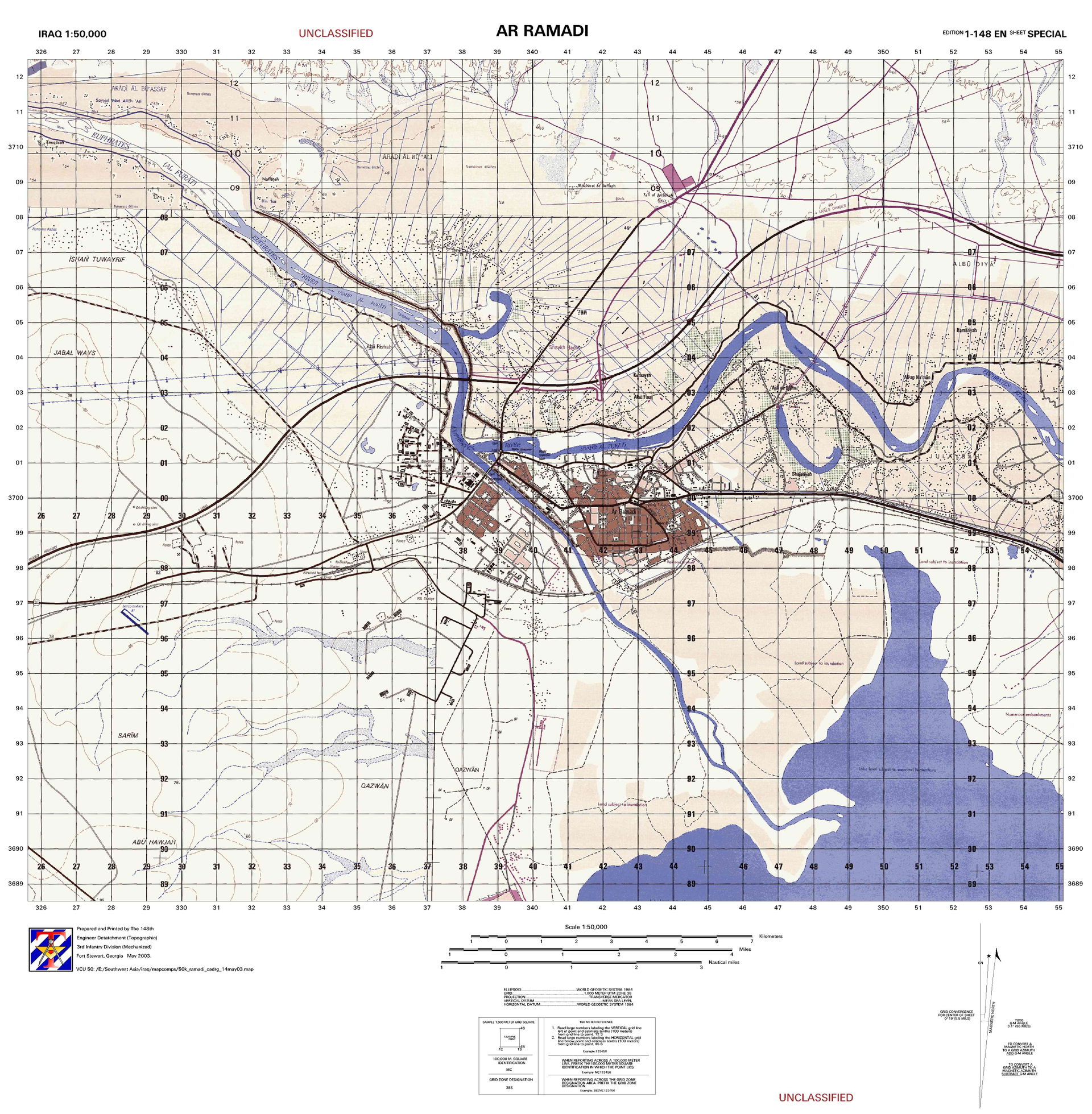 Map of Ar Ramadi, Iraq