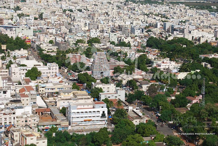 Arial View of Karur city.