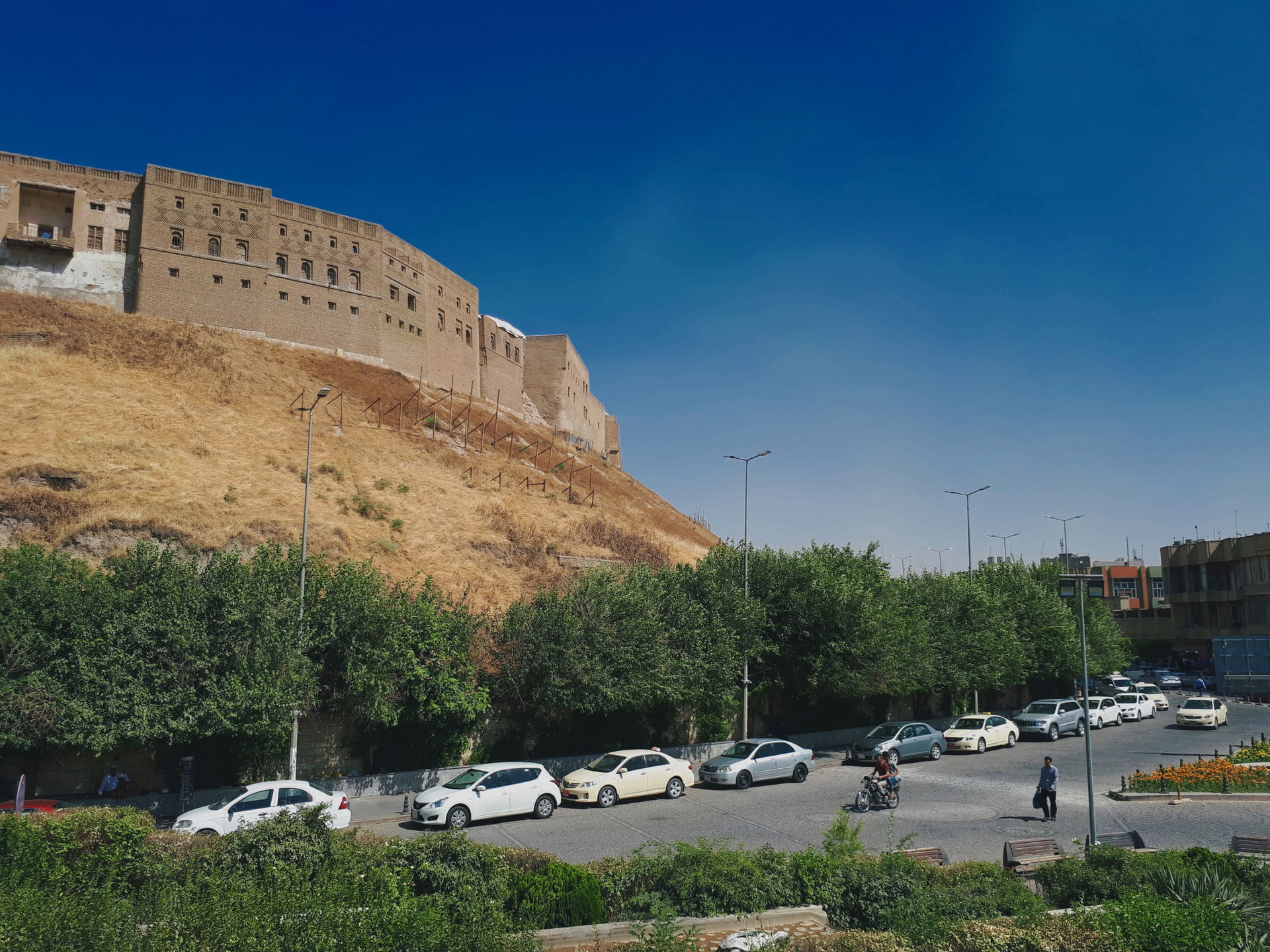 View of the Erbil citadel in Erbil (Hawler, Arbil, Irbil) in th…