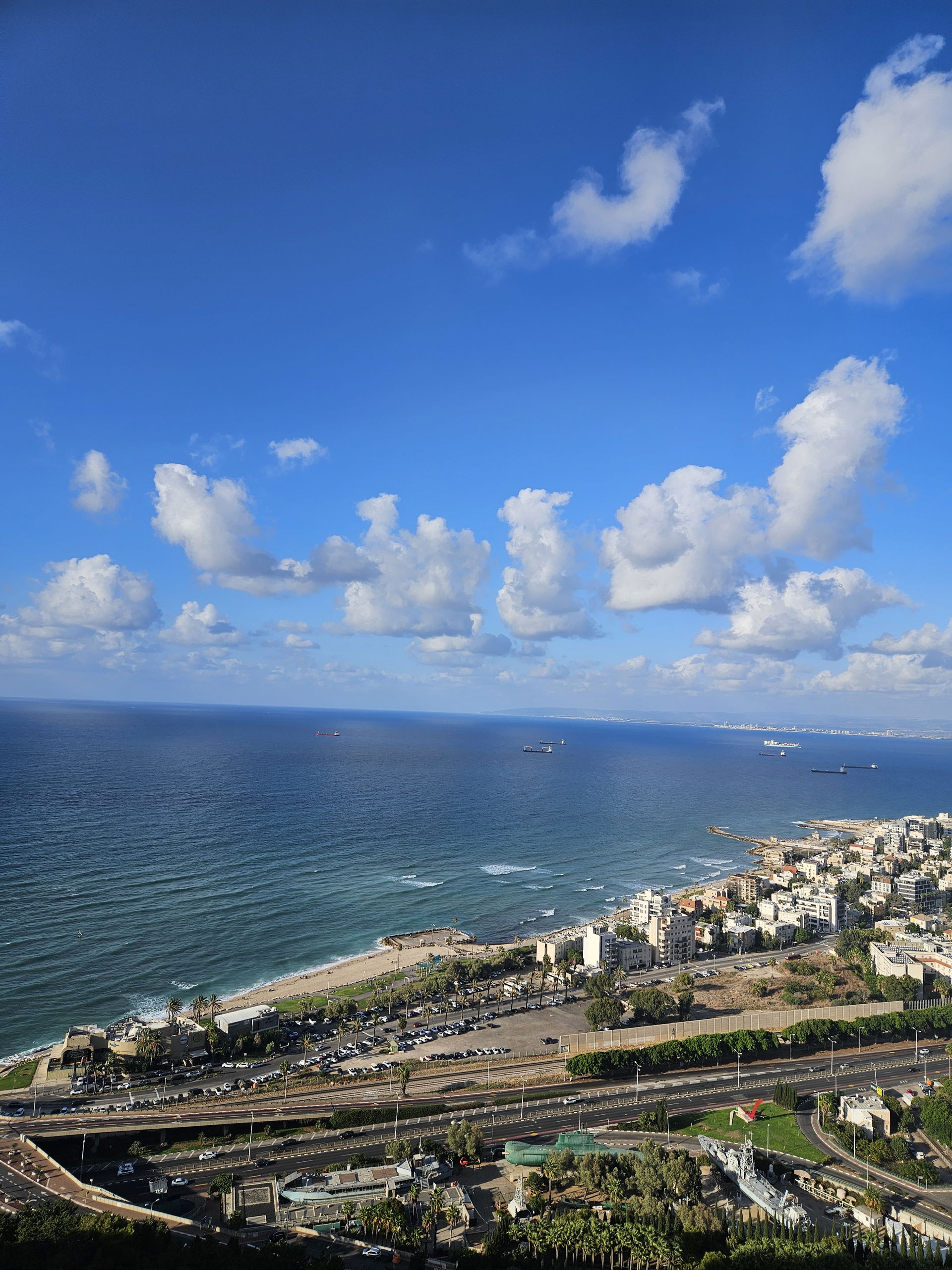 View of Haifa Bay and the Galileean coast