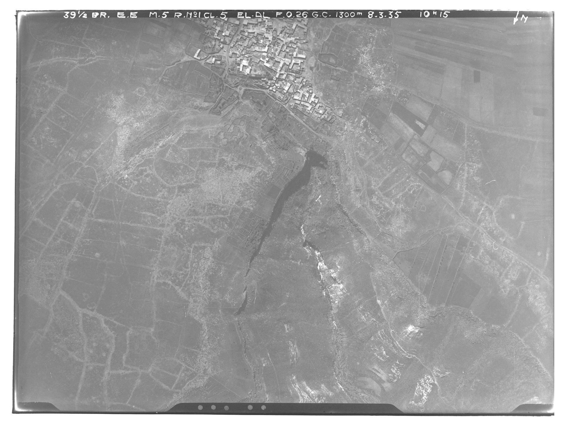 Syrie, Plateau du Golan, al-'Al, vue aérienne verticale