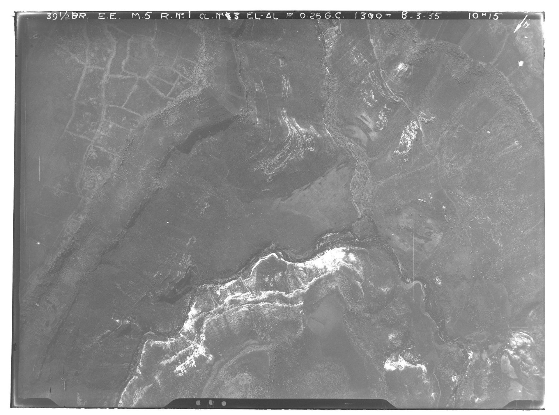 Syrie, Plateau du Golan, al-'Al, vue aérienne verticale