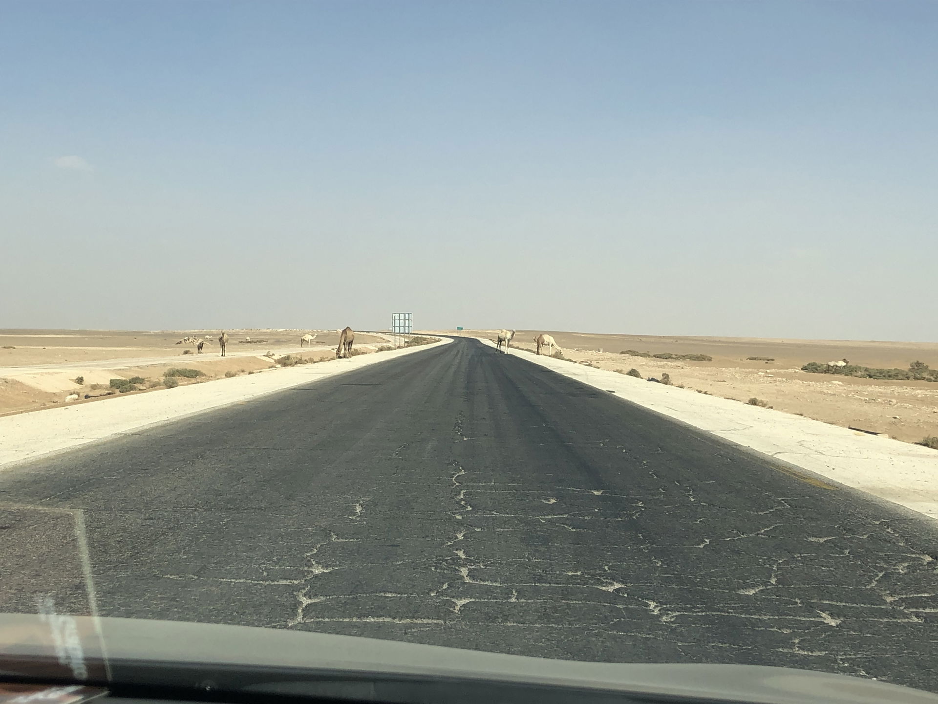Desert road near al-Jafr