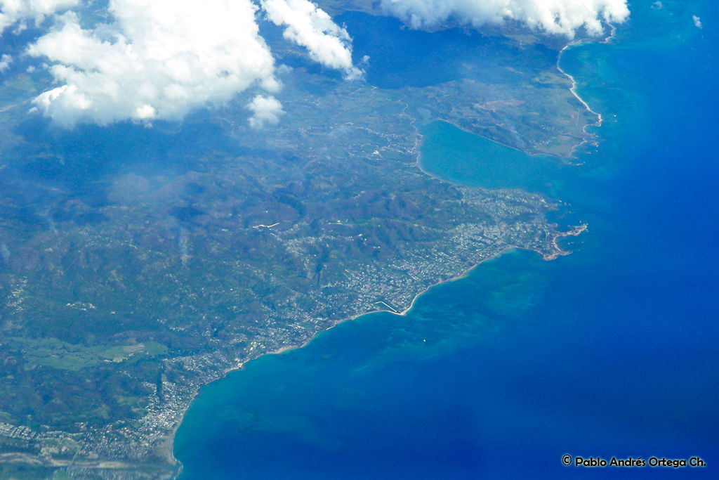 Si mal no recuerdo la foto la tomé pasando sobre Jamaica, pero …