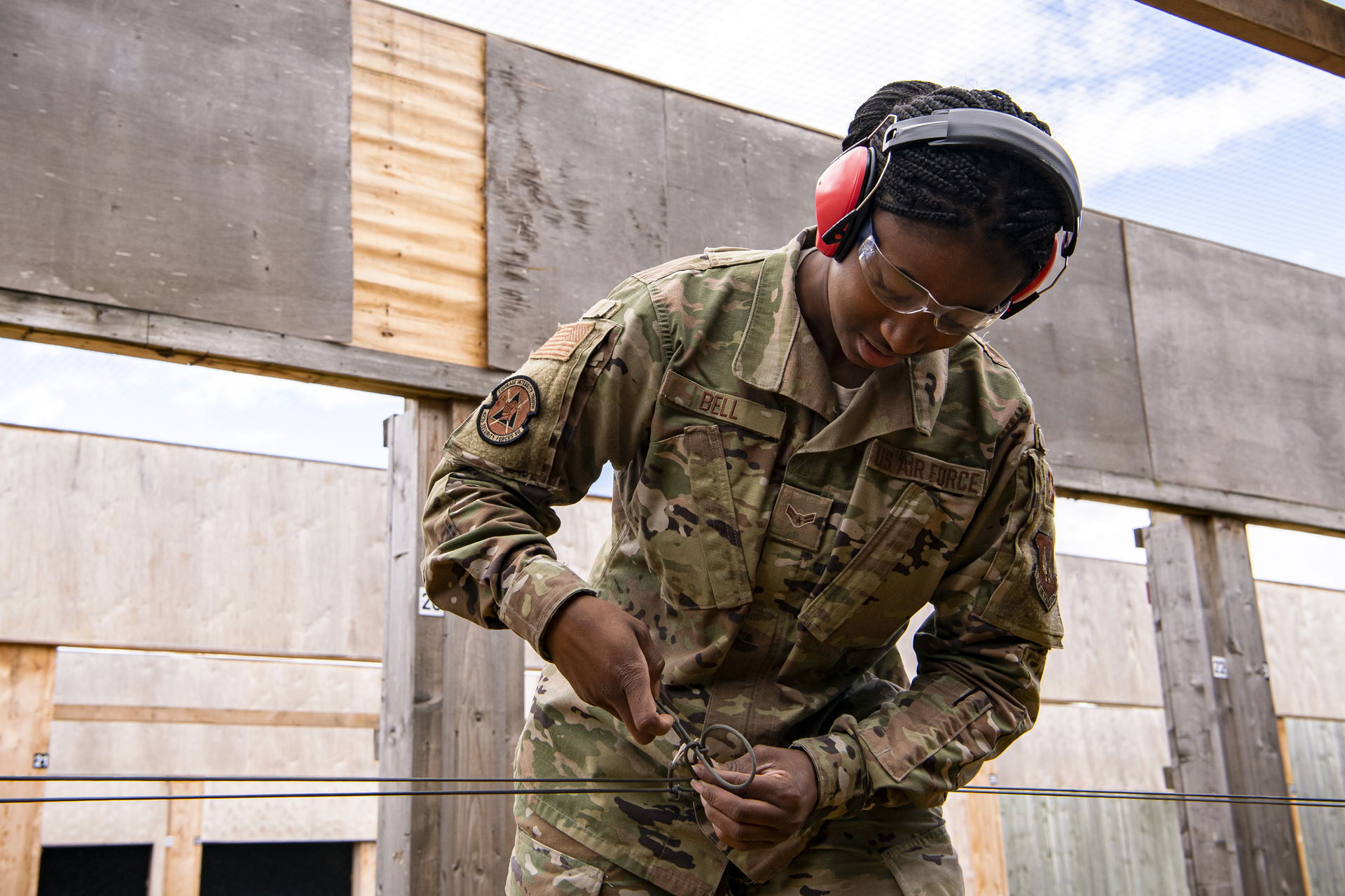 U.S. Air Force Airman 1st Class Keh-Turrah Bell, 423rd Security…