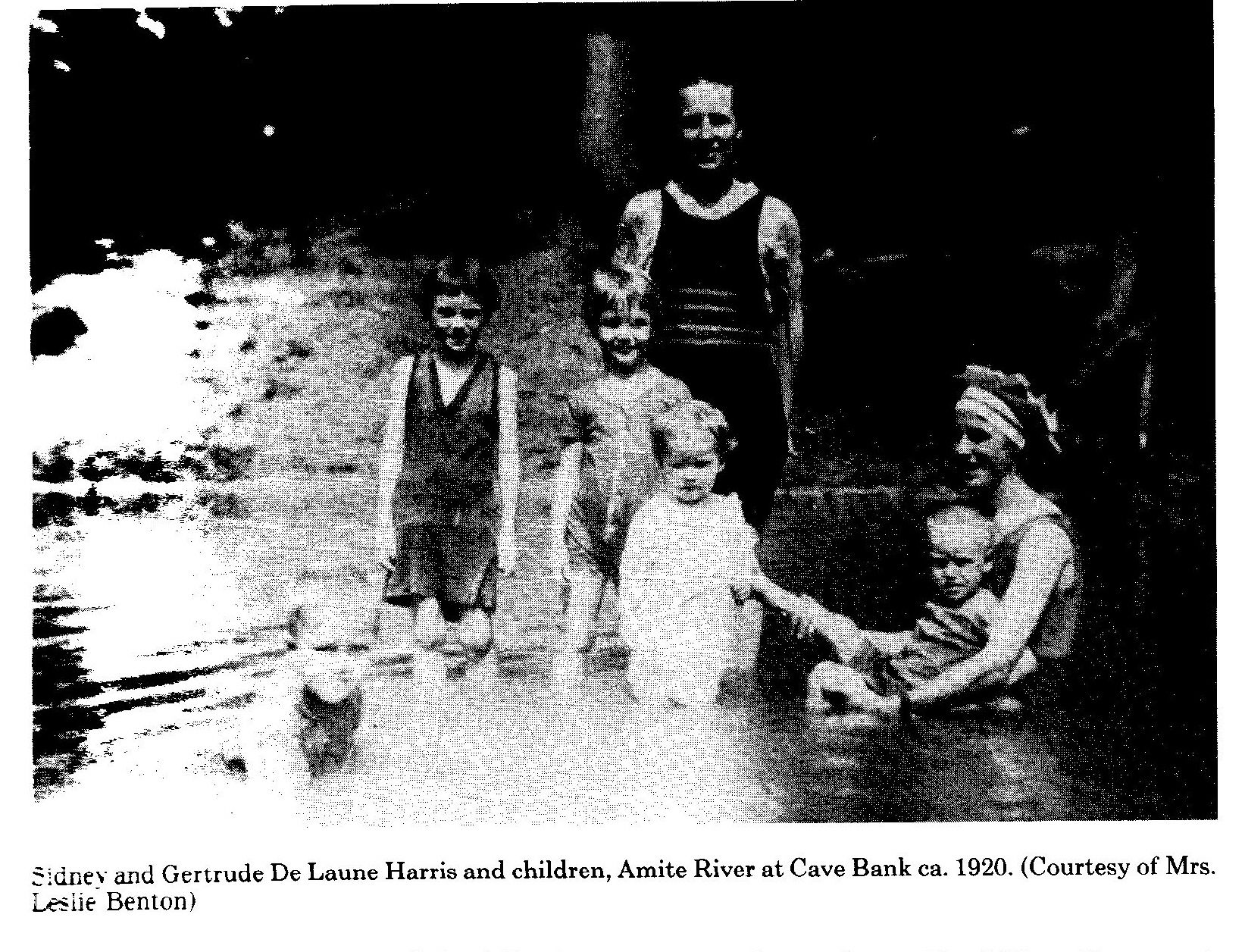 Swimmers in the Amite River near Denham Springs, La