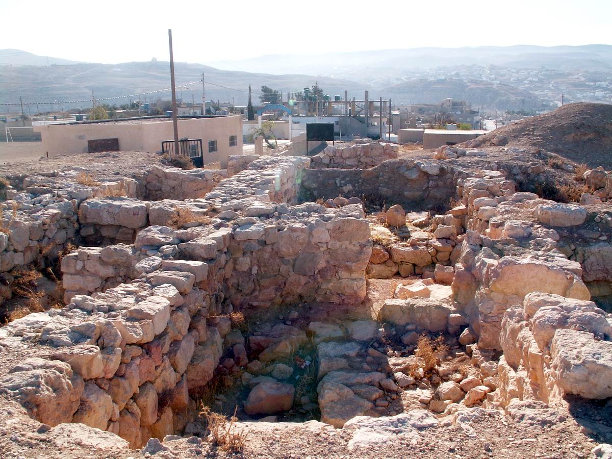 The remains of the Edomite city of Basra at the edge of the vil…
