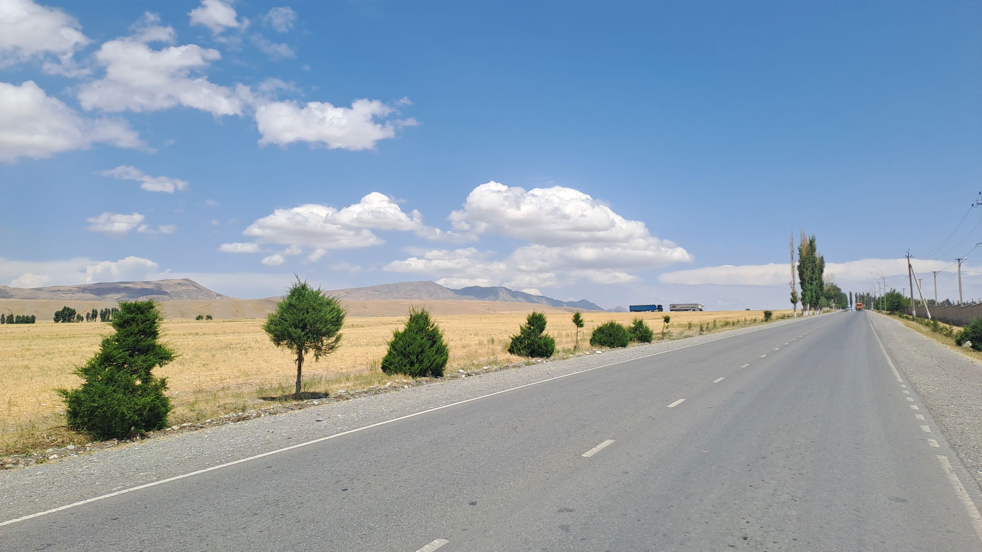 The Osh-Batken-Razzakov (Isfana) road as seen on the east side …