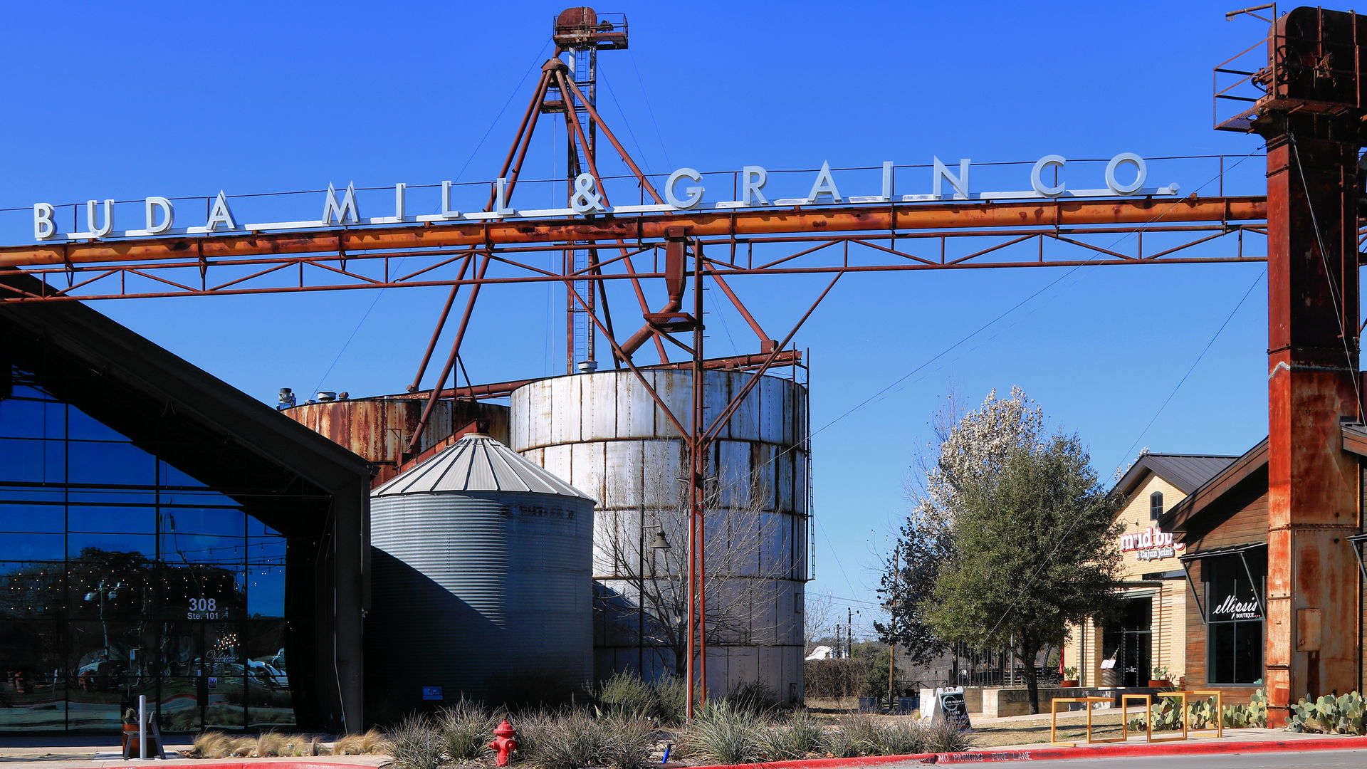 A former grain mill in Buda, Texas, United States. The site was…