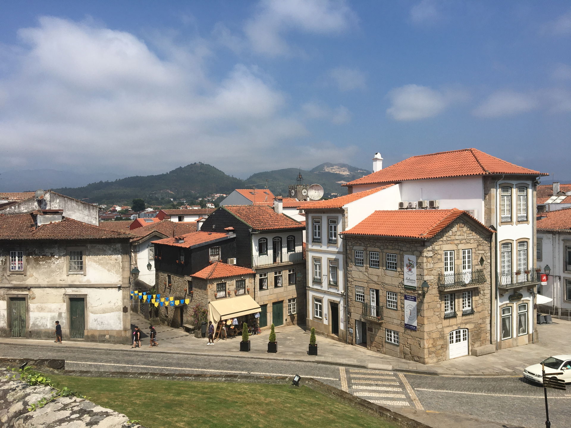 Top view of a part of the city of Ponte de Lima, northern Portu…
