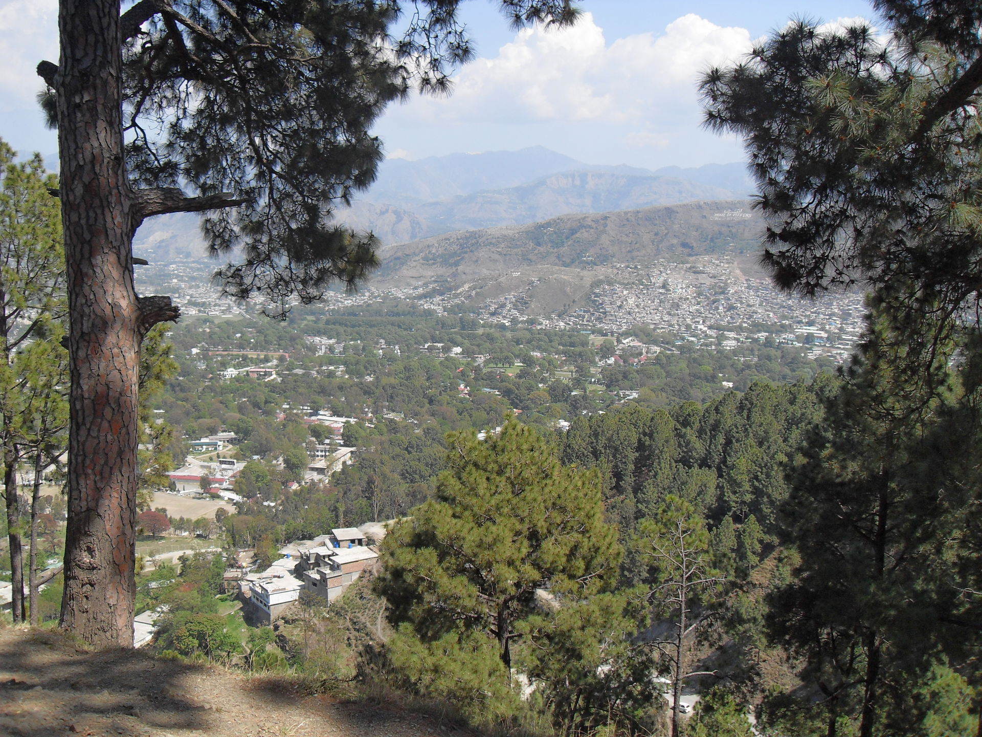A view of Abbottabad, Pakistan, from Shimla Hill