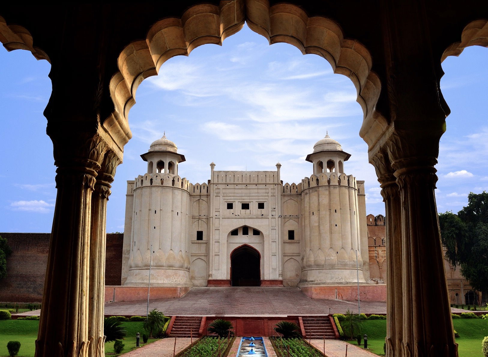 This is a photo of a monument in Pakistan identified as the