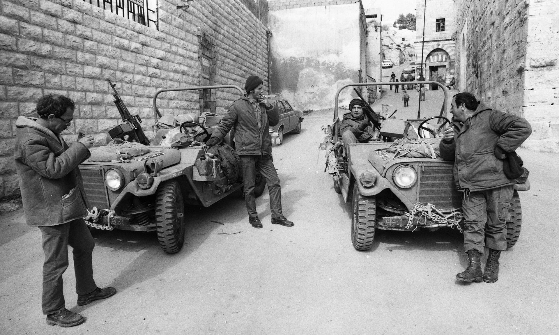 IDF patrolling the city of Nablus.