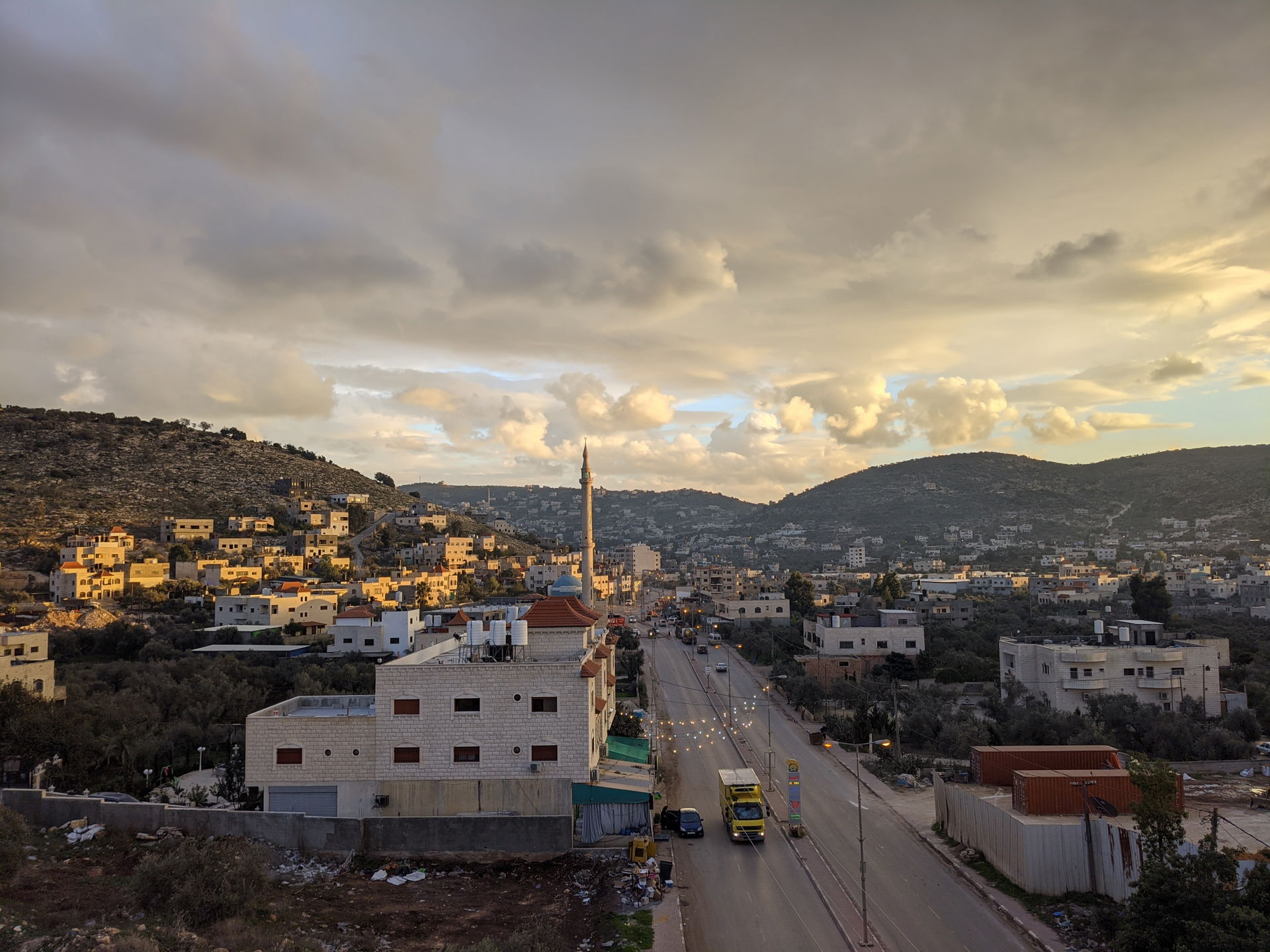 The main street in the western area of Qabatiya (2020)