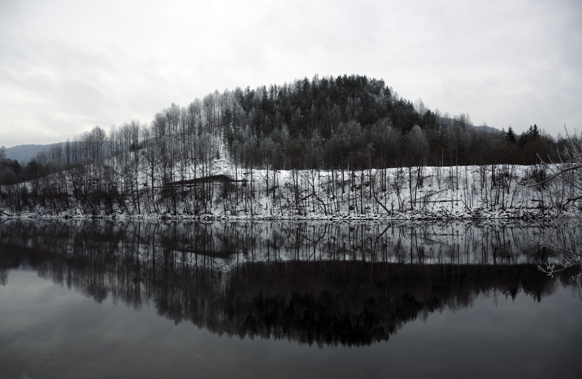 Hill by the Drammen river near Mjøndalen.