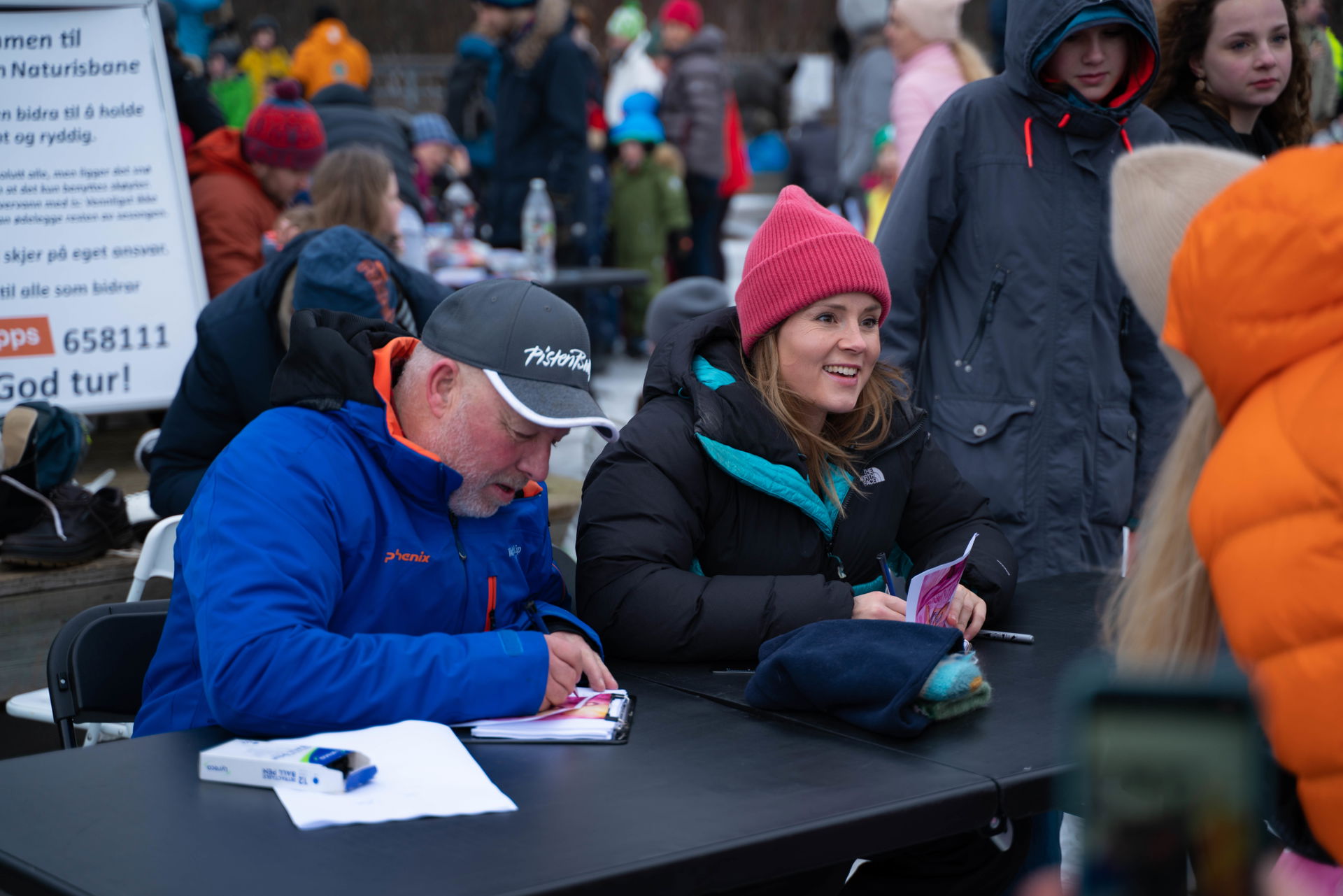 Ludvig Daae and Helene Olafsen during an autograph signing in K…