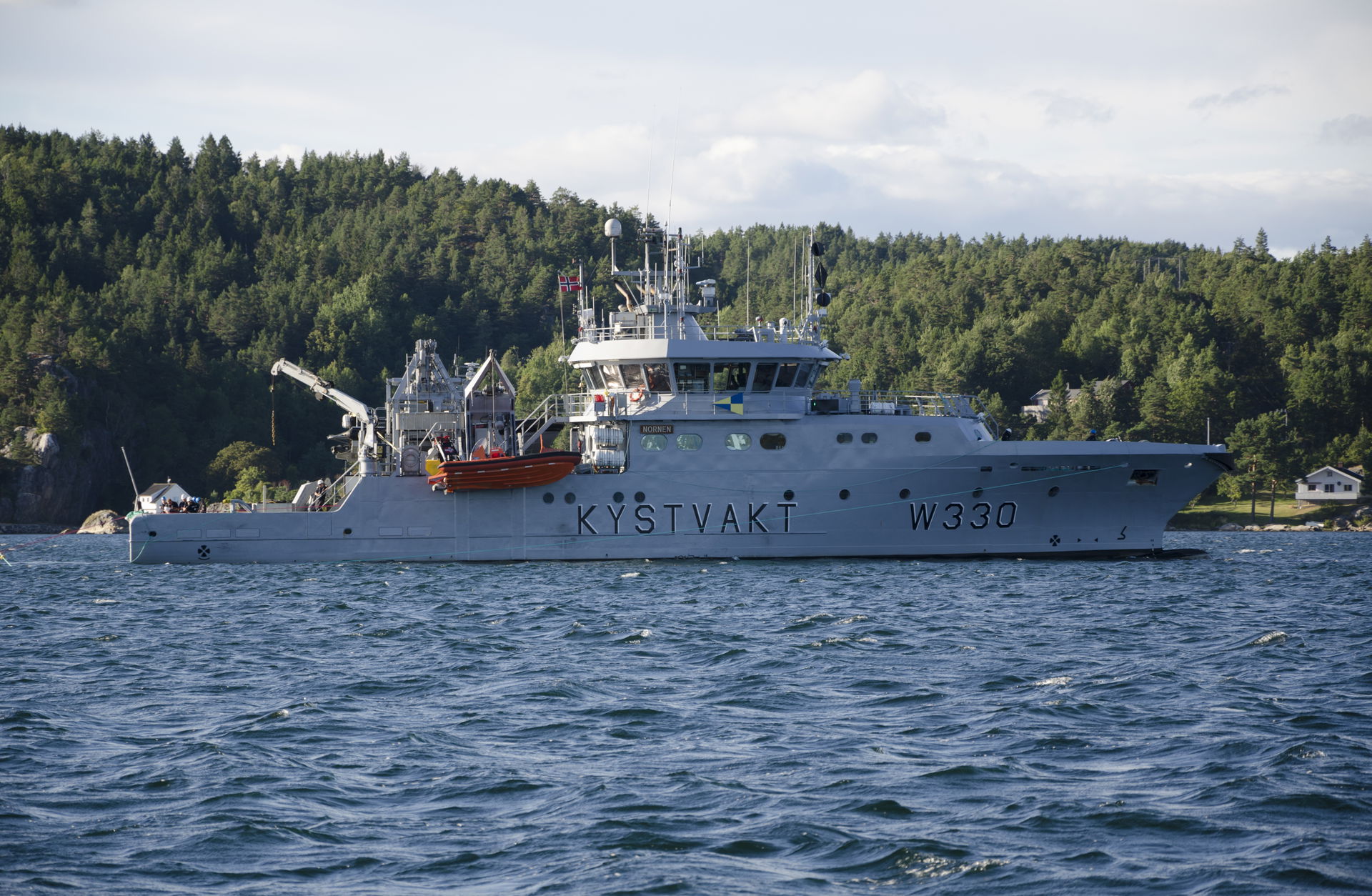 Norwegian coast guard vessel «Nornen» in Risør in august 2017.