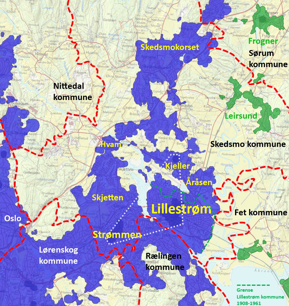 Map of Skedsmo community made by Statistisk Sentralbyrå based …