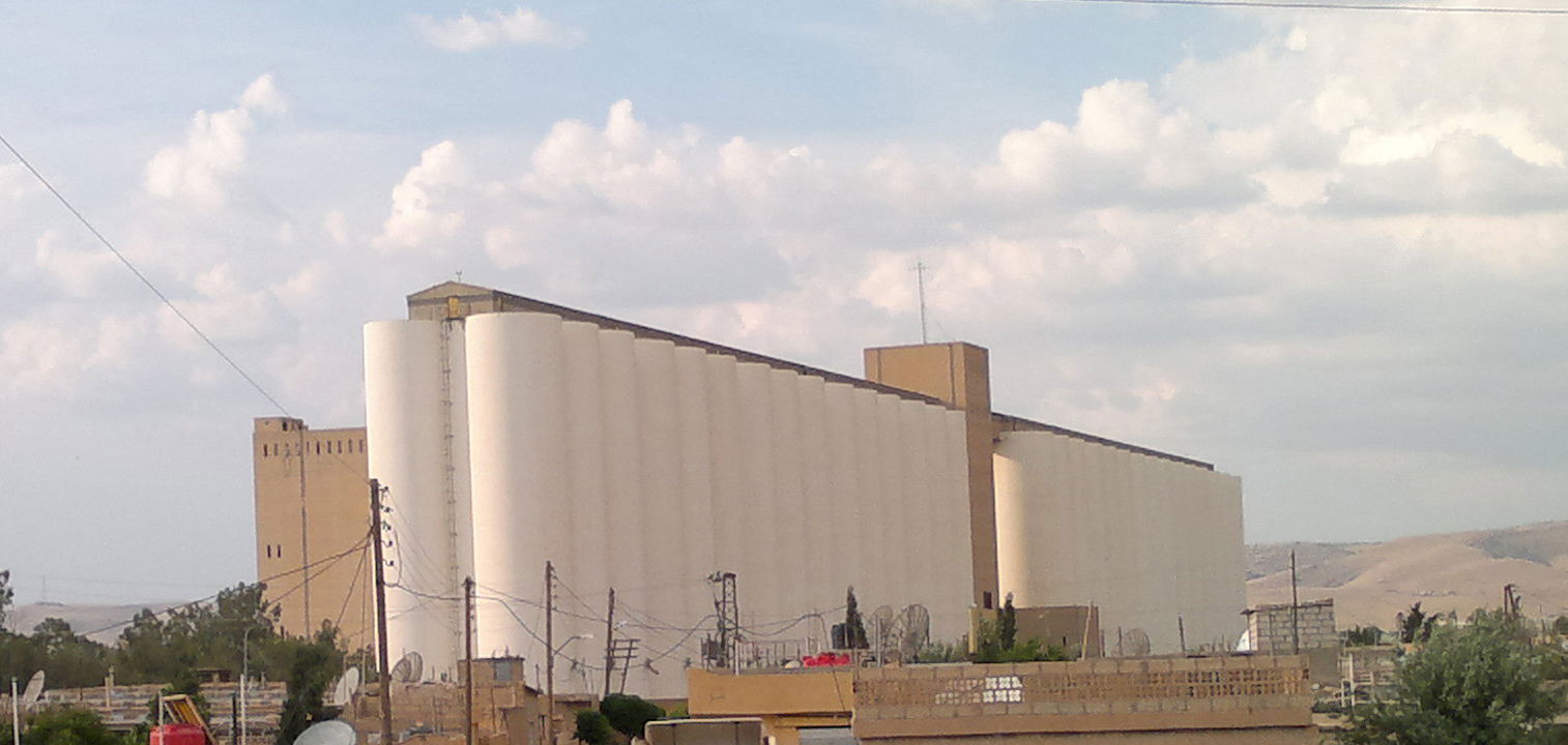 Granaries in Qamishli, Syria.