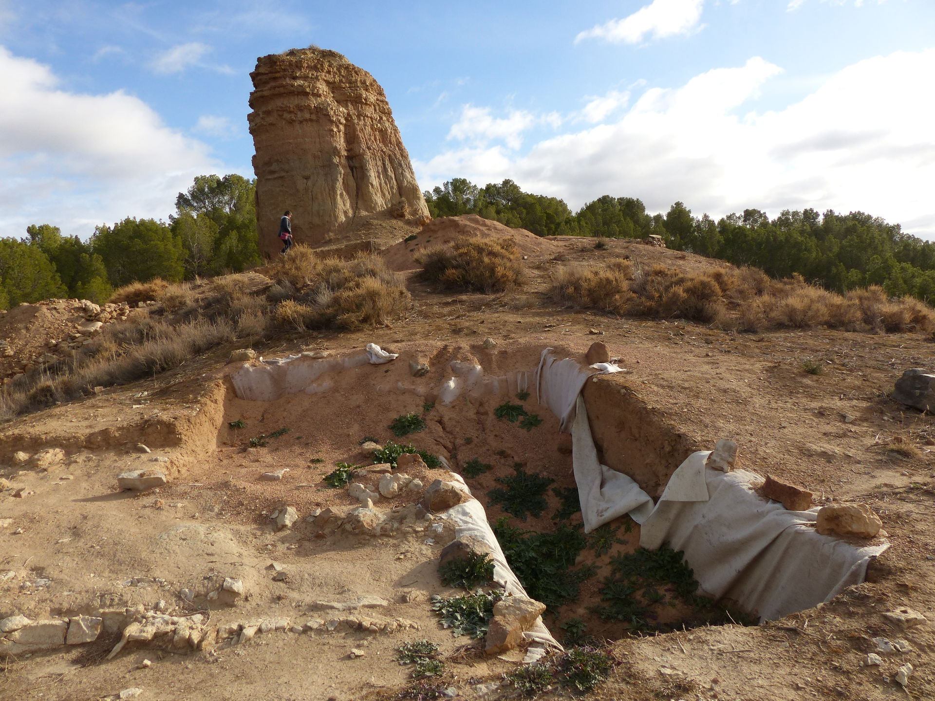 Trabajos de excavación del Castillo de Alcocer