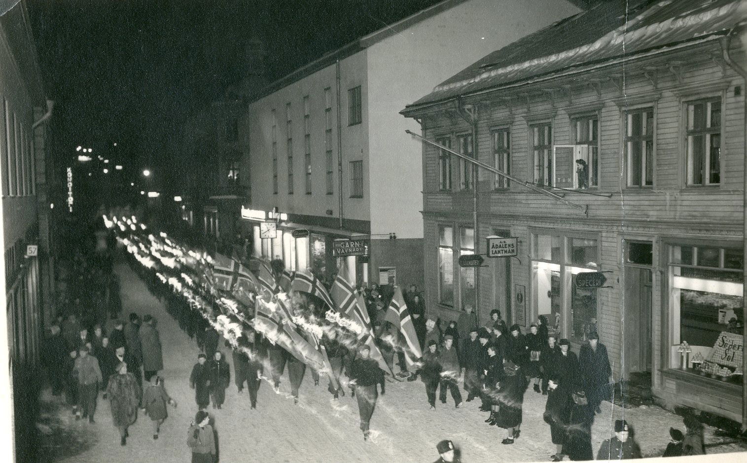 Fra det norske krigsmesterskap på ski i Sollefteå, februar 1944…
