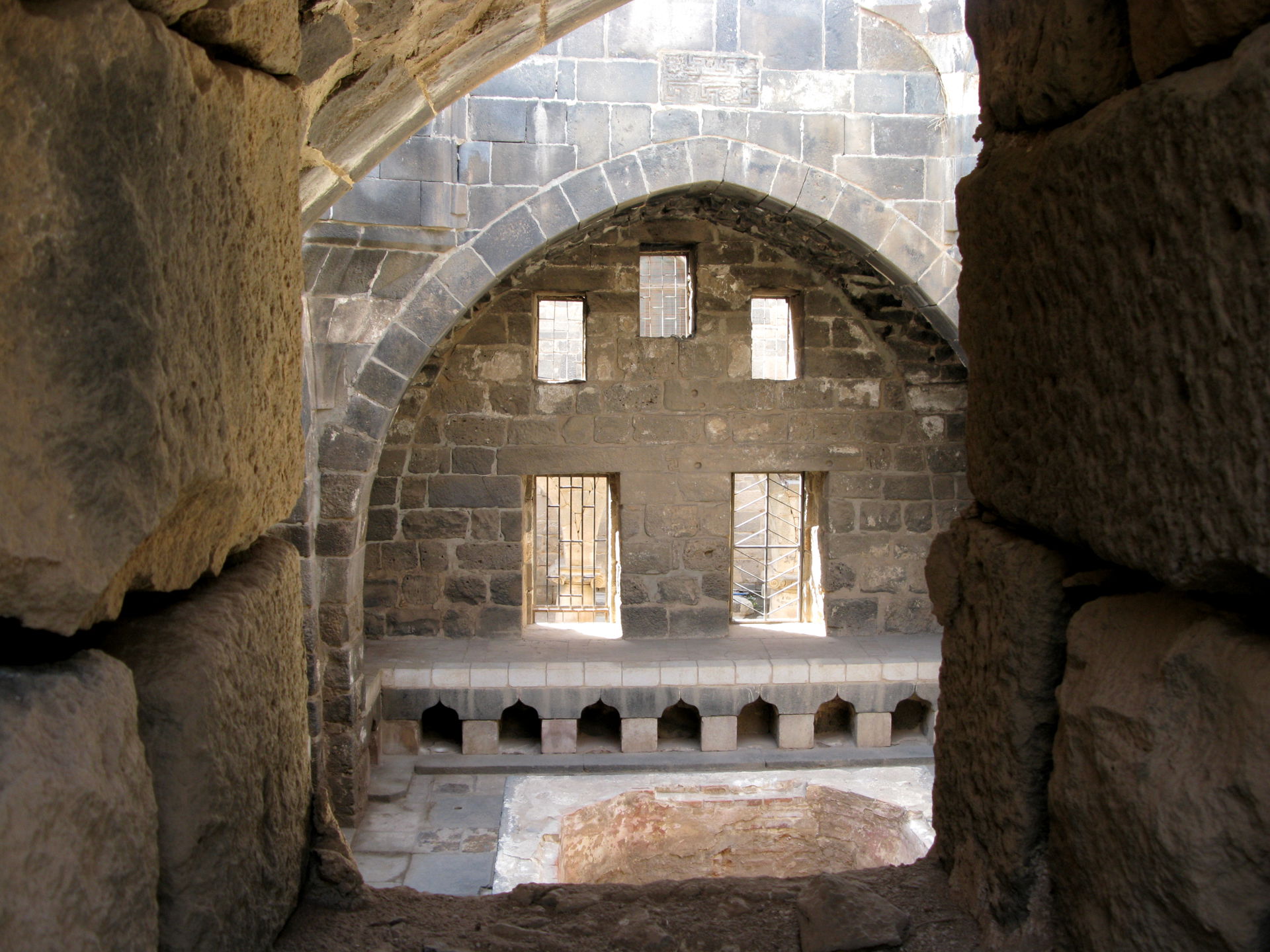 A view into the Citadel of Bosra (The theater is located inside…