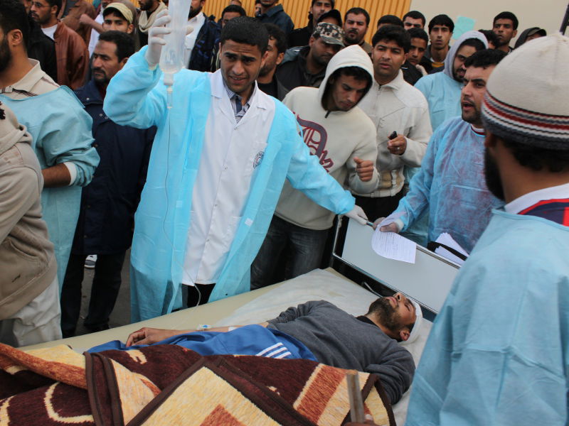 Doctors at a hospital in the key, rebel-occupied oil town of Br…