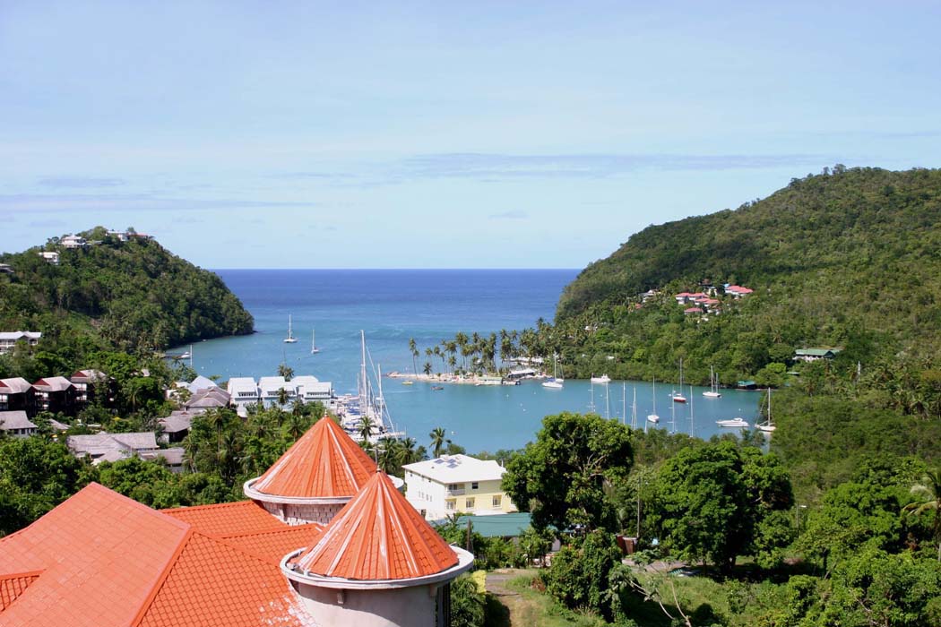 View of Marigot Bay, taken in November 2010