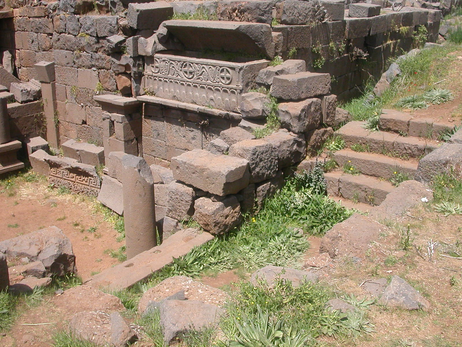 Sarcophagus in the Serai, ruins of a late 4th century church in…