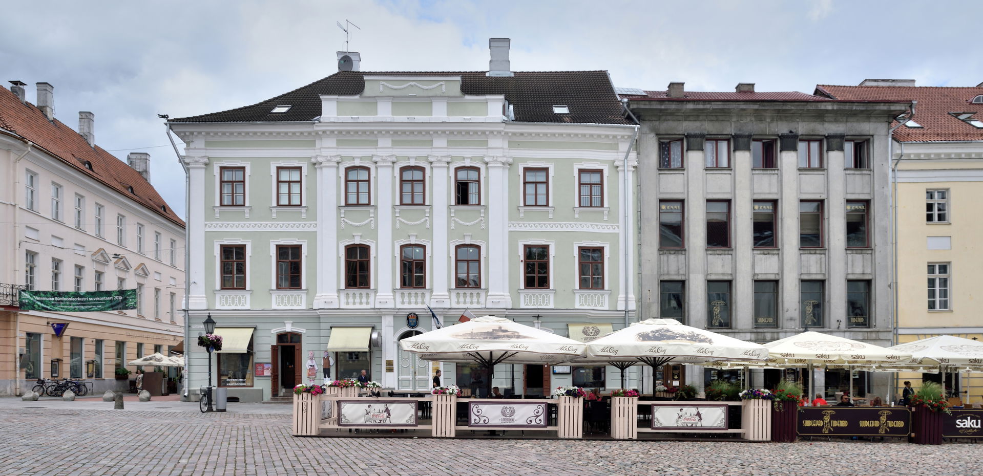 Tartu, Estonia: Town Hall Square towards the NNW.