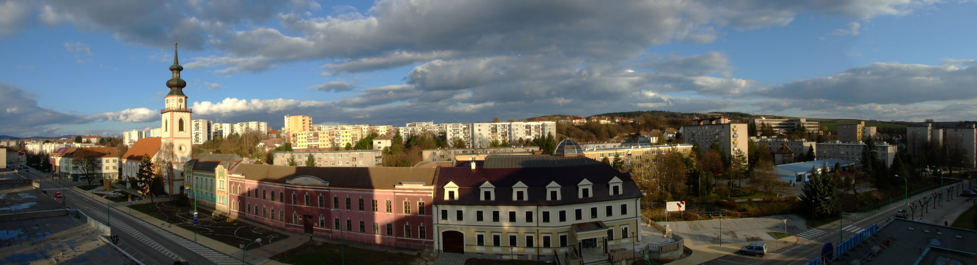 Pohľad na centrum mesta Myjava.