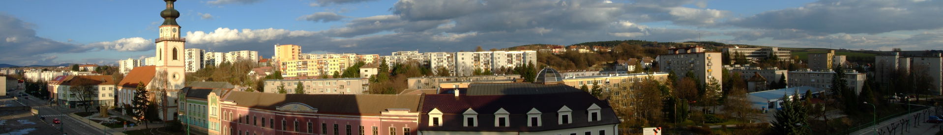 Pohľad na centrum mesta Myjava.
