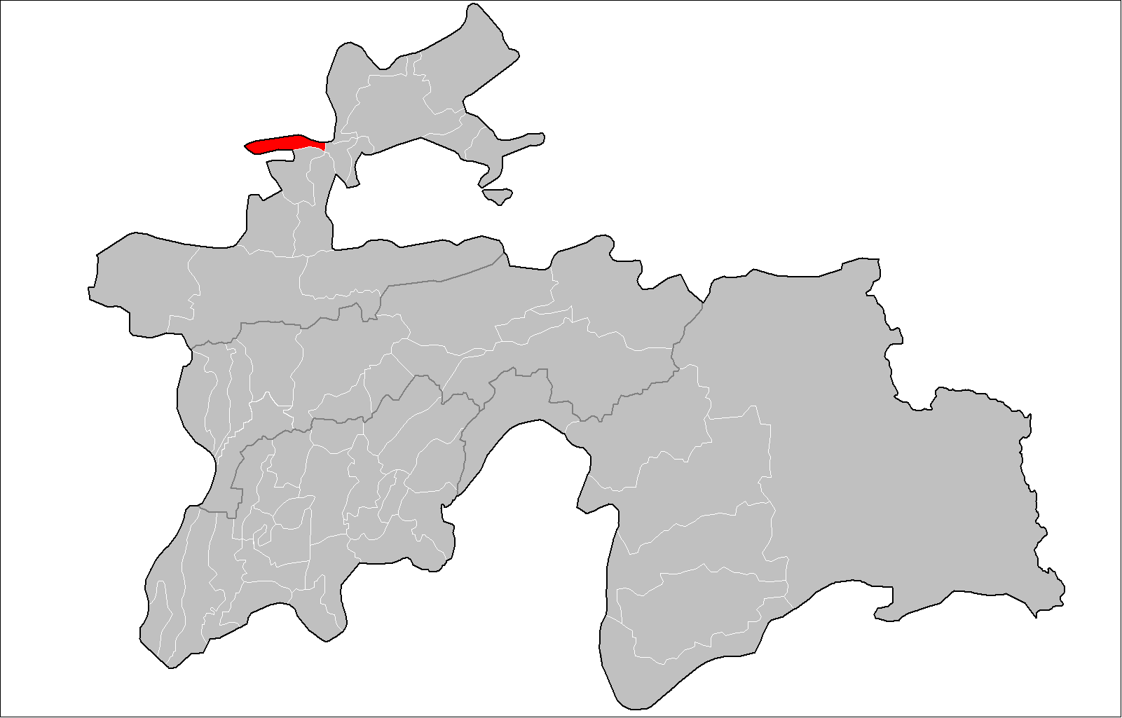 Location of Zafarobod District in Tajikistan