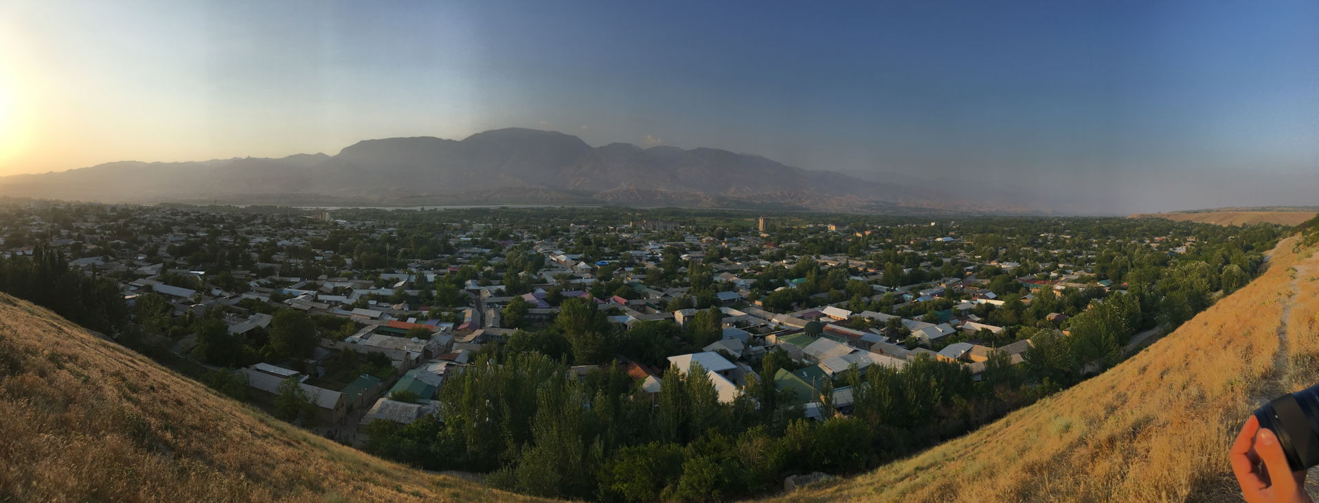 Panjakent, Tajikistan at sunset on July 4, 2019. Taken at ancie…