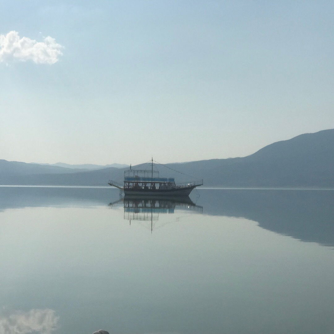 Lake Burdur in city of Burdur