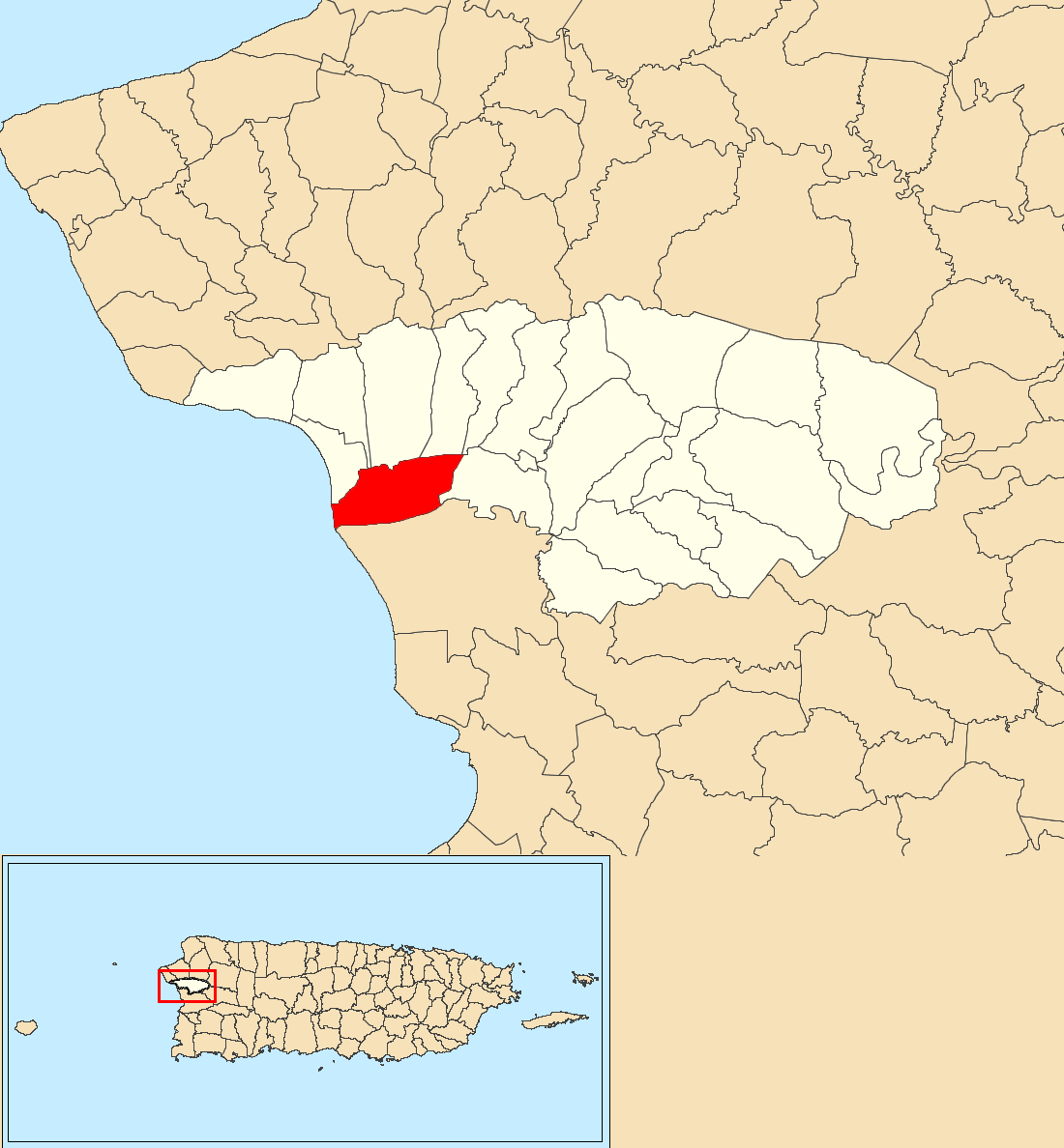 Añasco Abajo, Añasco, Puerto Rico locator map