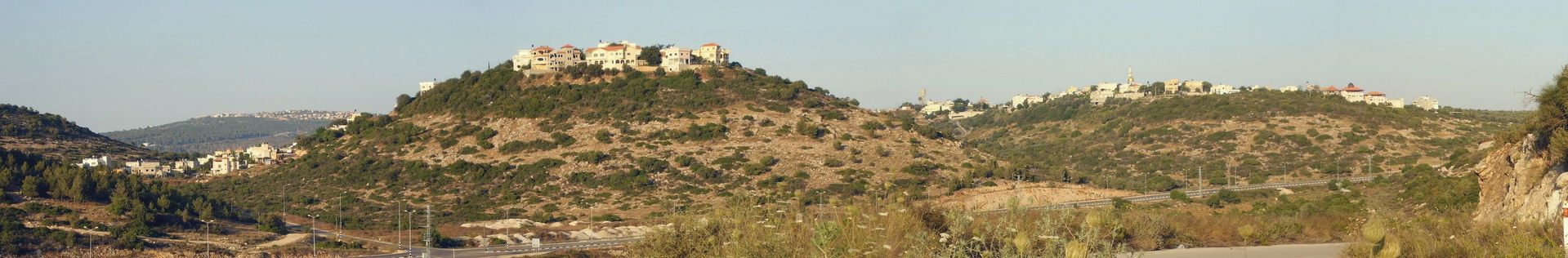 Panoramic photo (composite) of Um al-Qutuf and Bartaa, Israel, …