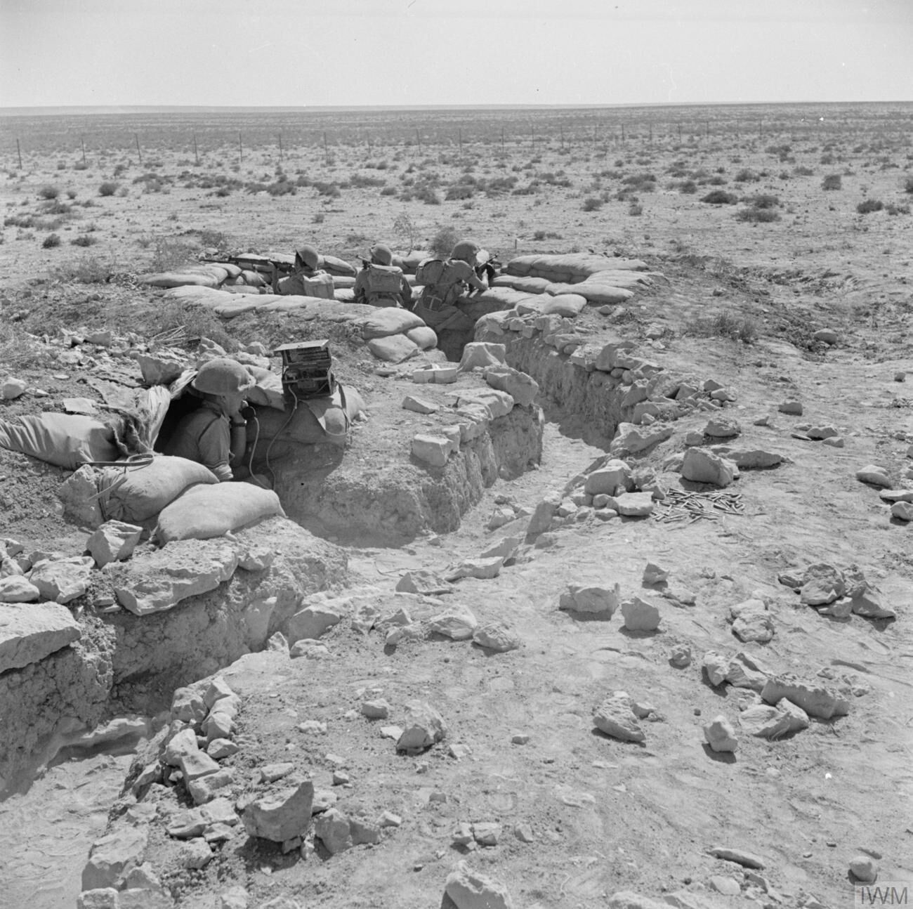 Australian troops man front-line trenches in the Tobruk perimet…