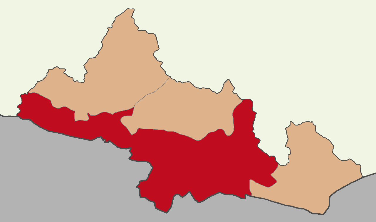 Kilis Merkez ilçesinin konumu