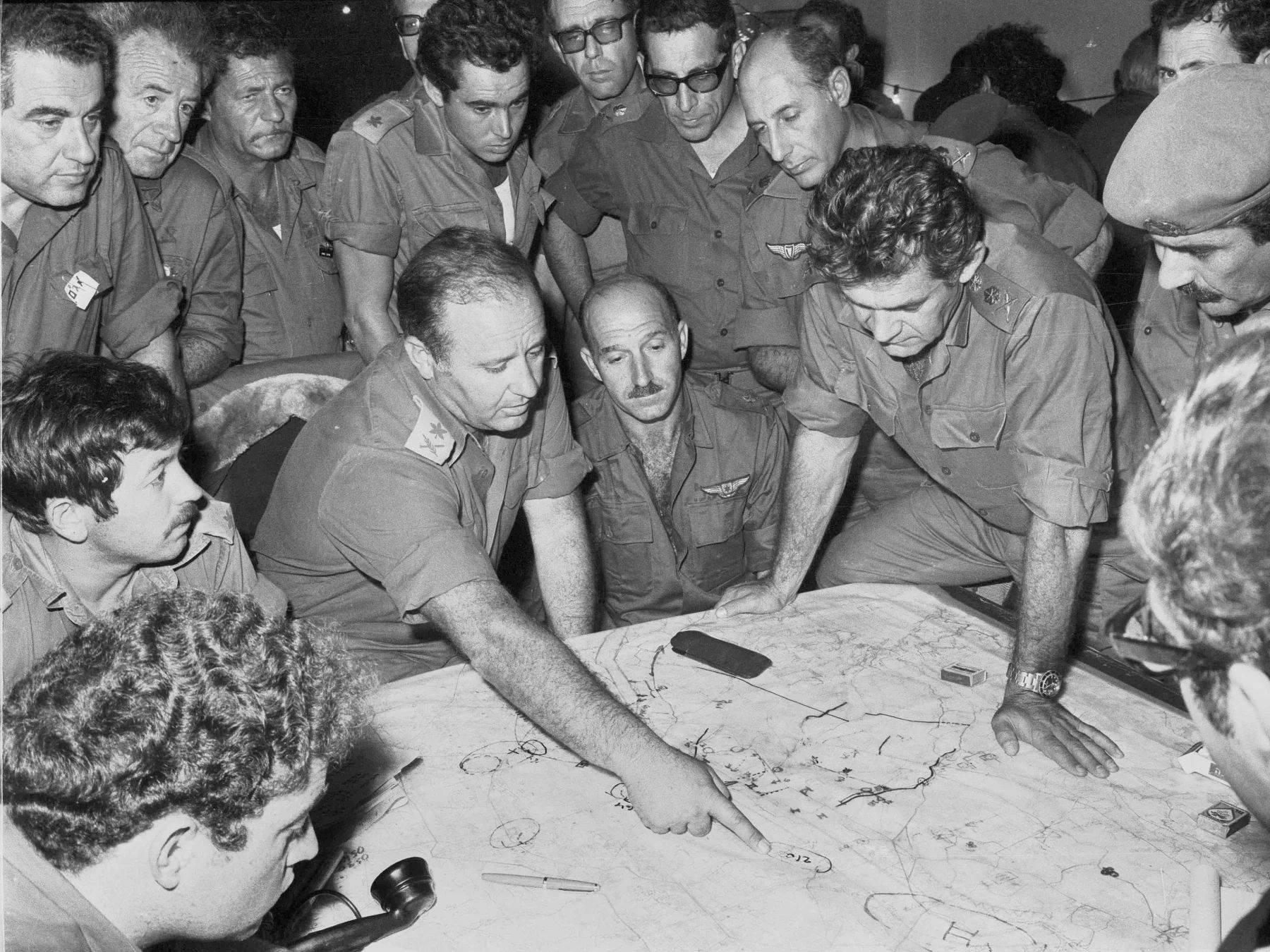 Israeli chief of staff in a meeting in Northern Command, during…