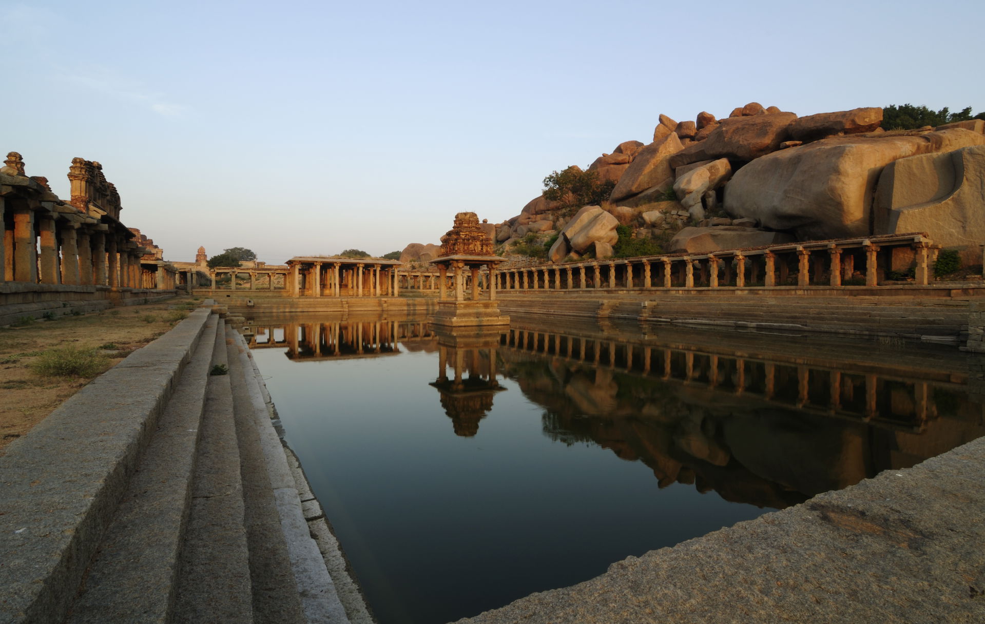 This is the sacred pushkarani or tank located on the eastern si…
