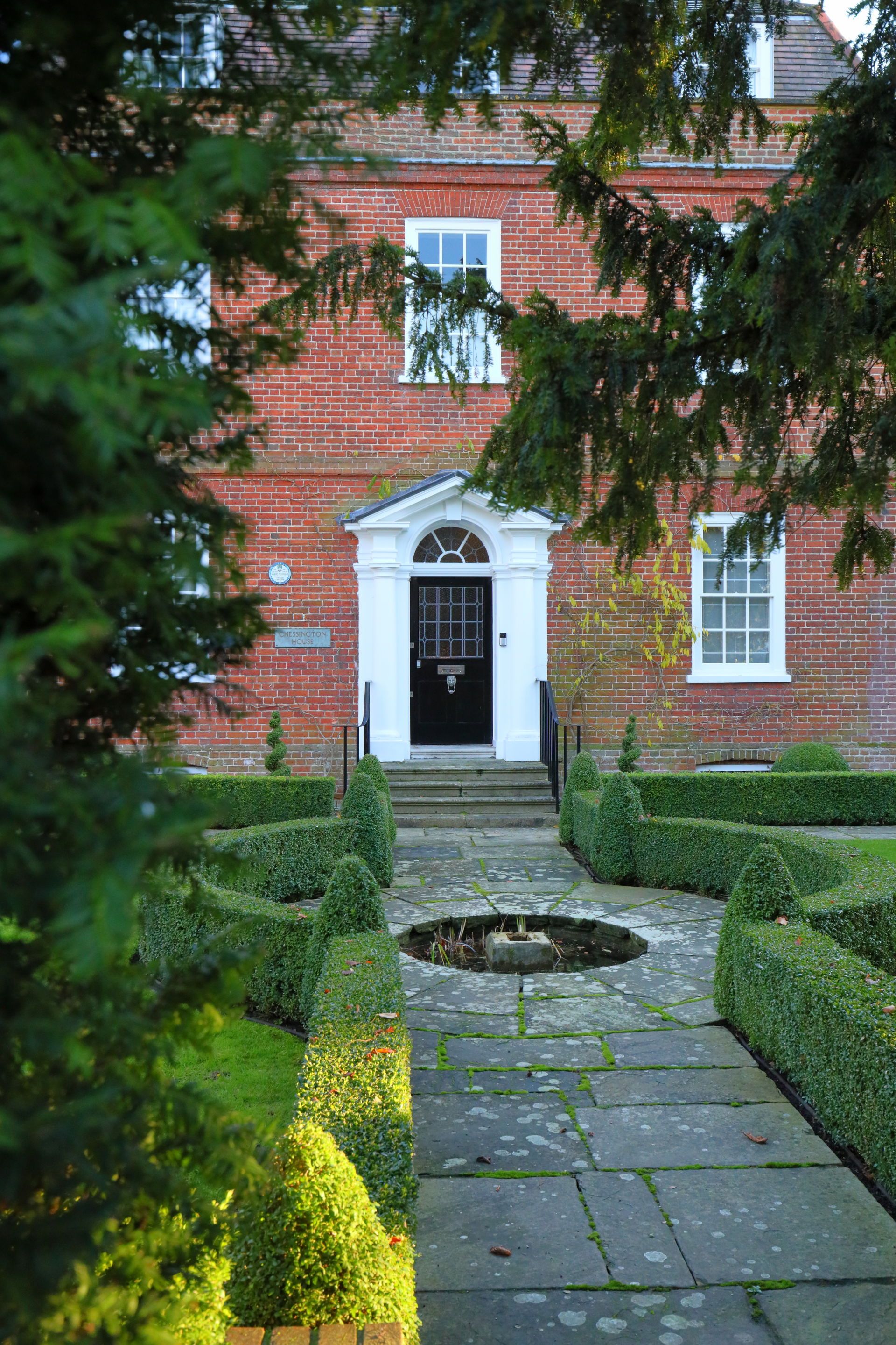 The front garden and entrance to Chessington House, Ewell
.mw-p…