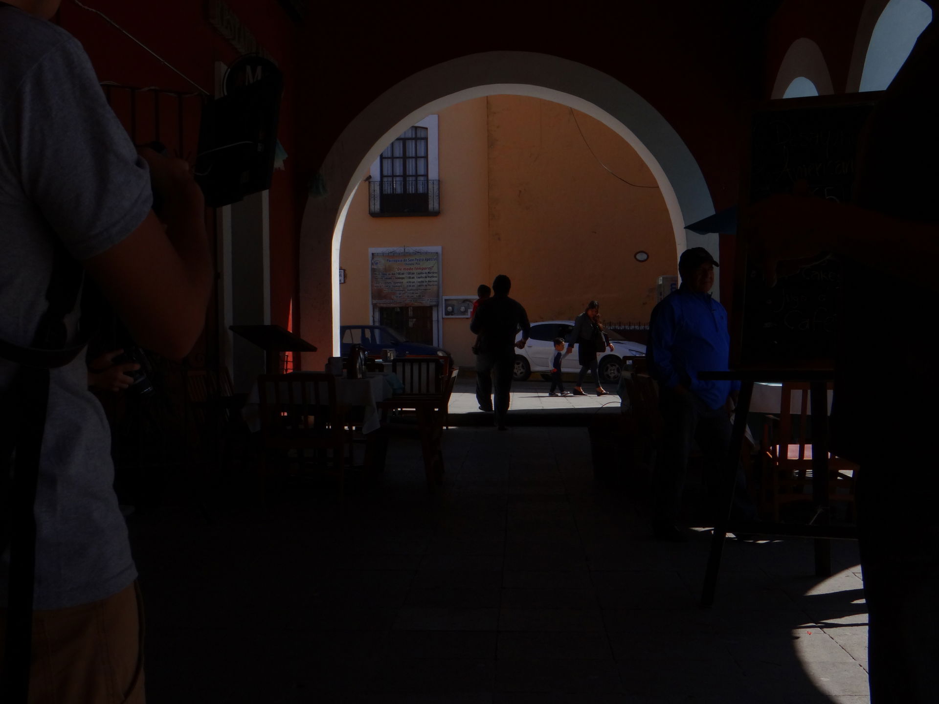 arcos en el zócalo de san Pedro Cholula puebla México