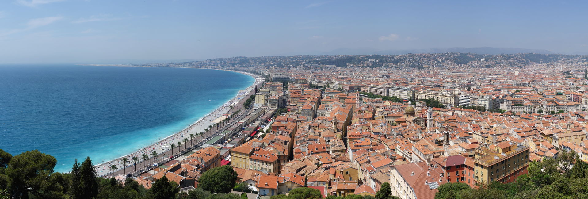 Nice as seen from Castle Hill. On the left the Promenade des An…