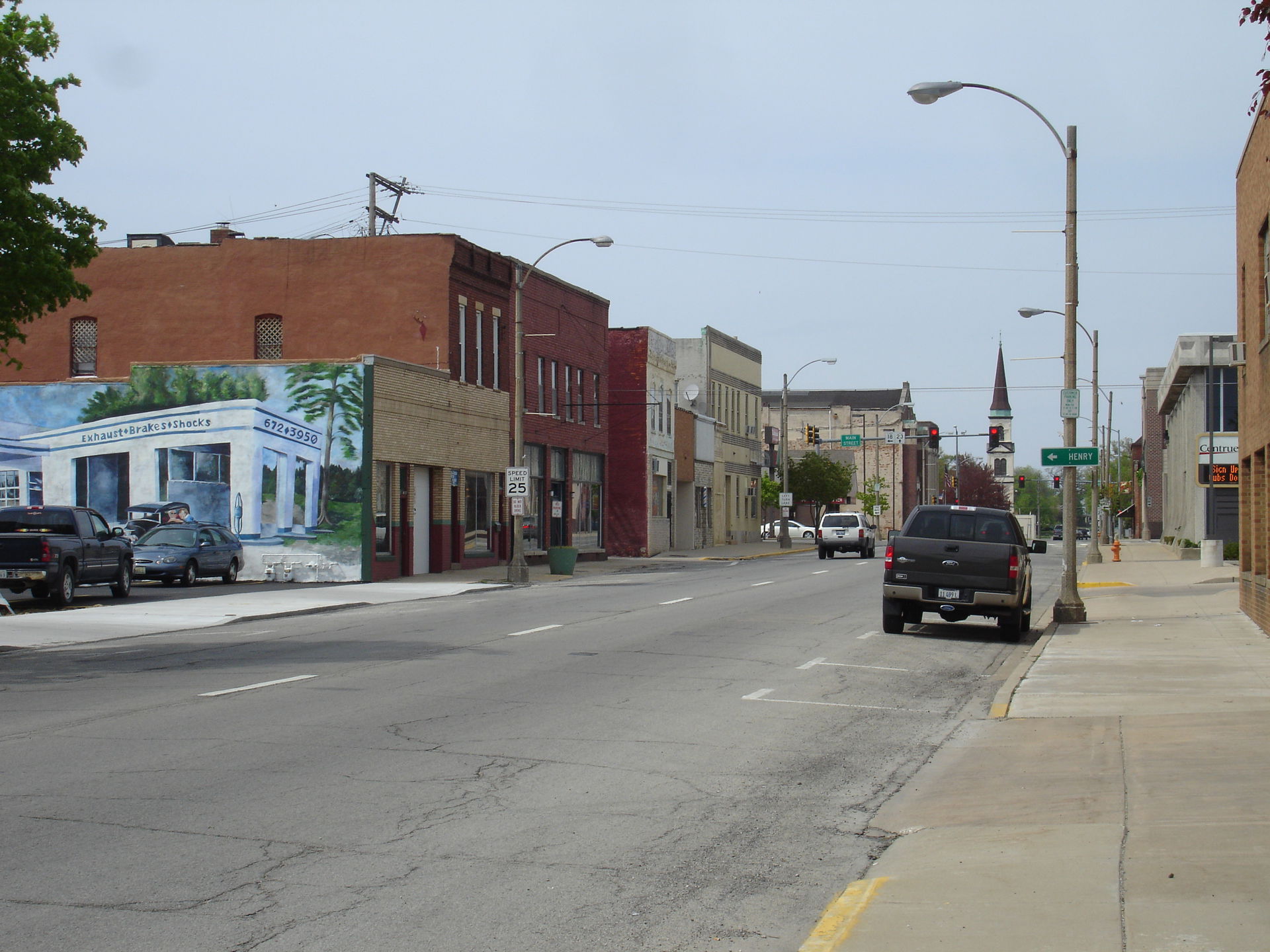 Downtown Streator, Illinois, USA