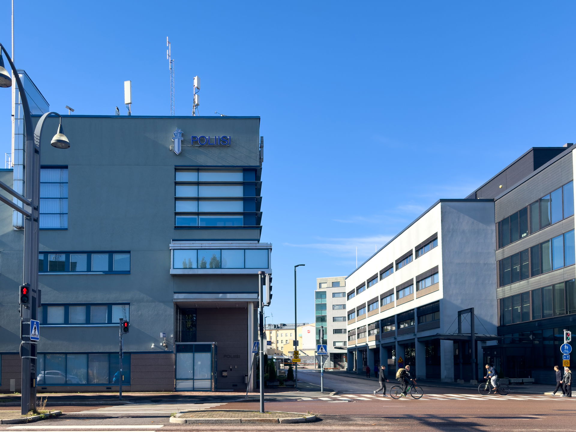 Photo from Hannikaisenkatu to Urhonkatu in Jyväskylä of a build…