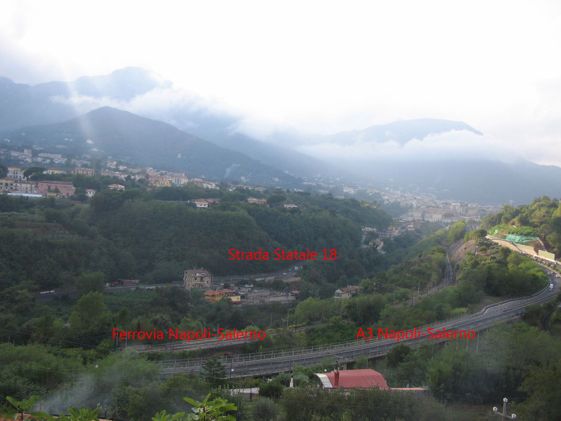 Cava de' Tirreni - Strada Statale 18, Autostrada A3 Napoli-Sale…