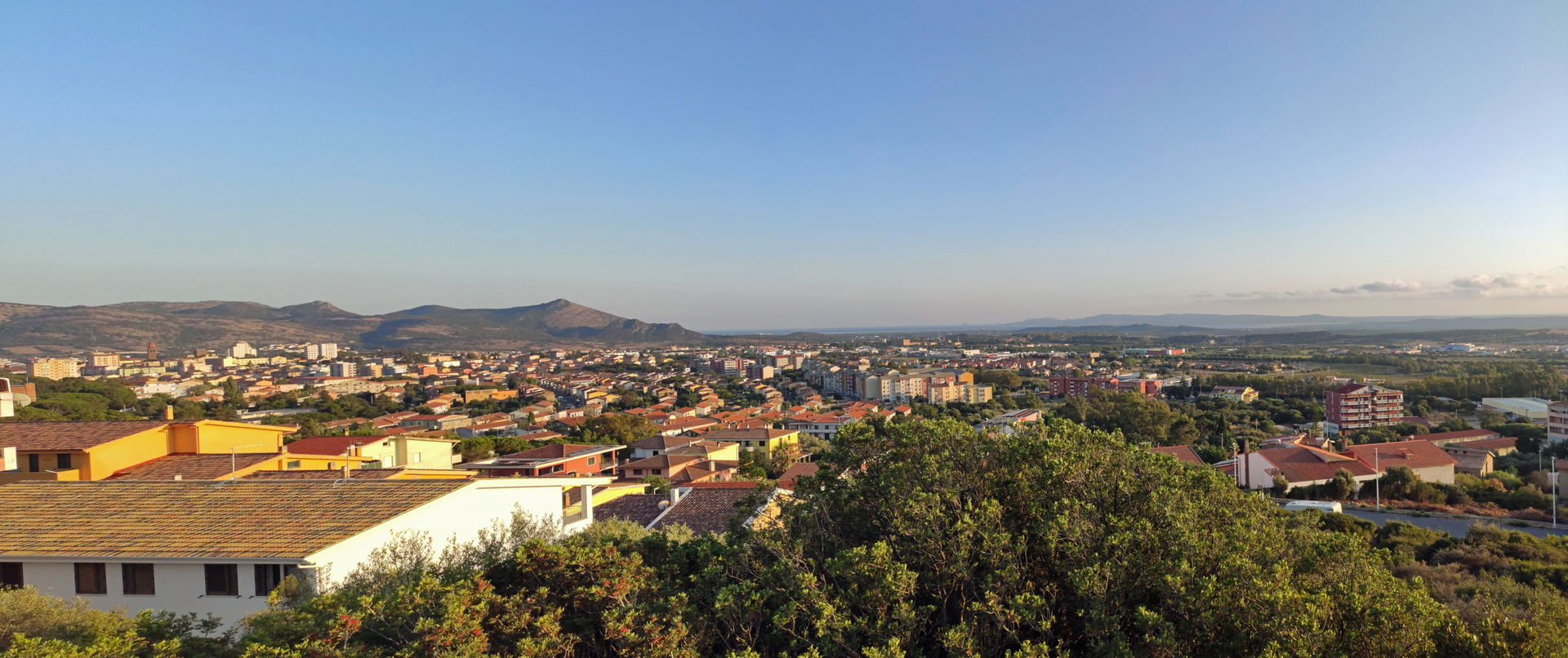 View of Carbonia, Sardinia, Italy, from via Monte Fossone, just…