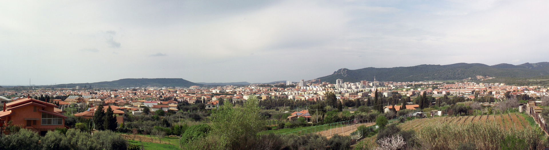The city of Carbonia, Sardinia, Italy