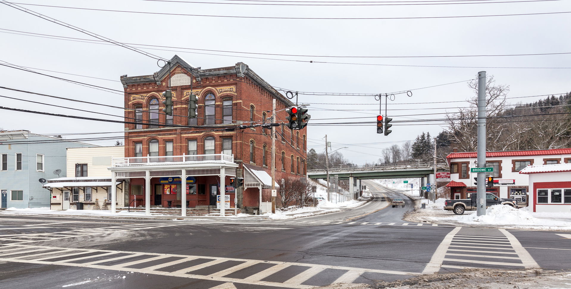 Broome St and Main St, Marathon, New York (Cortland County)